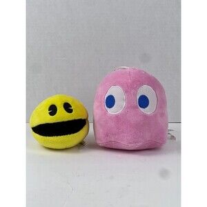 Pac Man and Pinky Ghost Plush Set